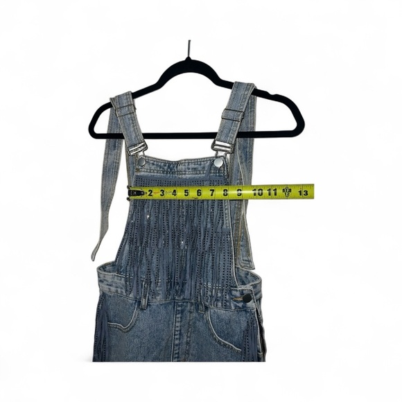 Blue B Collection Distressed Denim Overalls - Picture 4 of 10